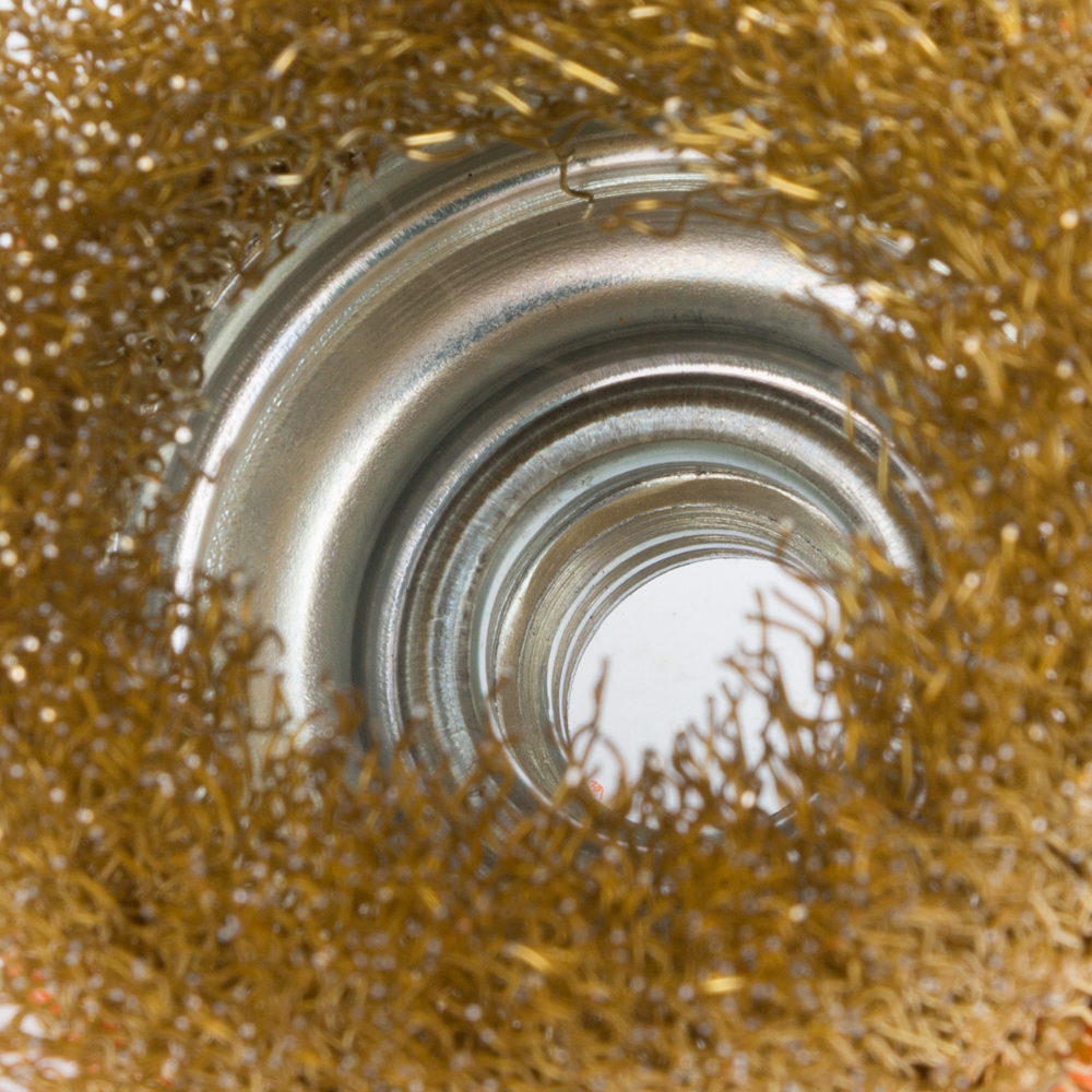 Щітка дротяна Grad чашоподібна Ø65 мм М14 х 2 мм (латунована)