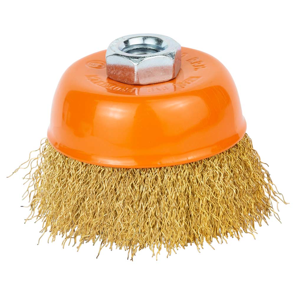Щітка дротяна Grad чашоподібна Ø85 мм М14 х 2 мм (латунована)