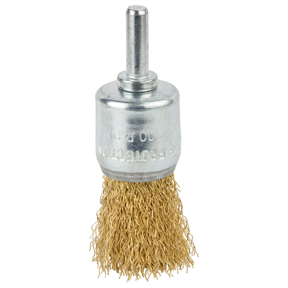 Щітка дротяна Grad конусоподібна Ø25 мм хвостовик Ø6 мм (латунована)