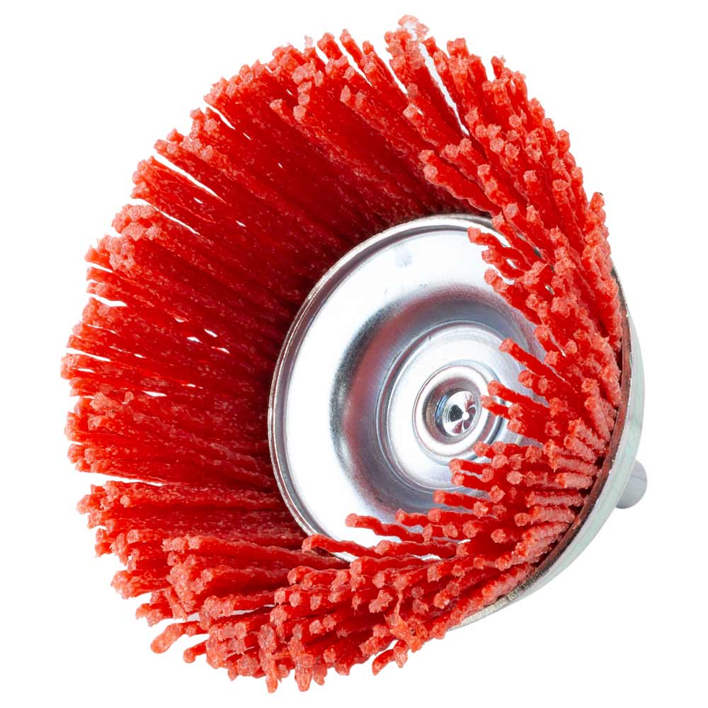 Щітка дротяна Sigma чашоподібна Ø75 мм хвостовик Ø6 мм (нейлонова)