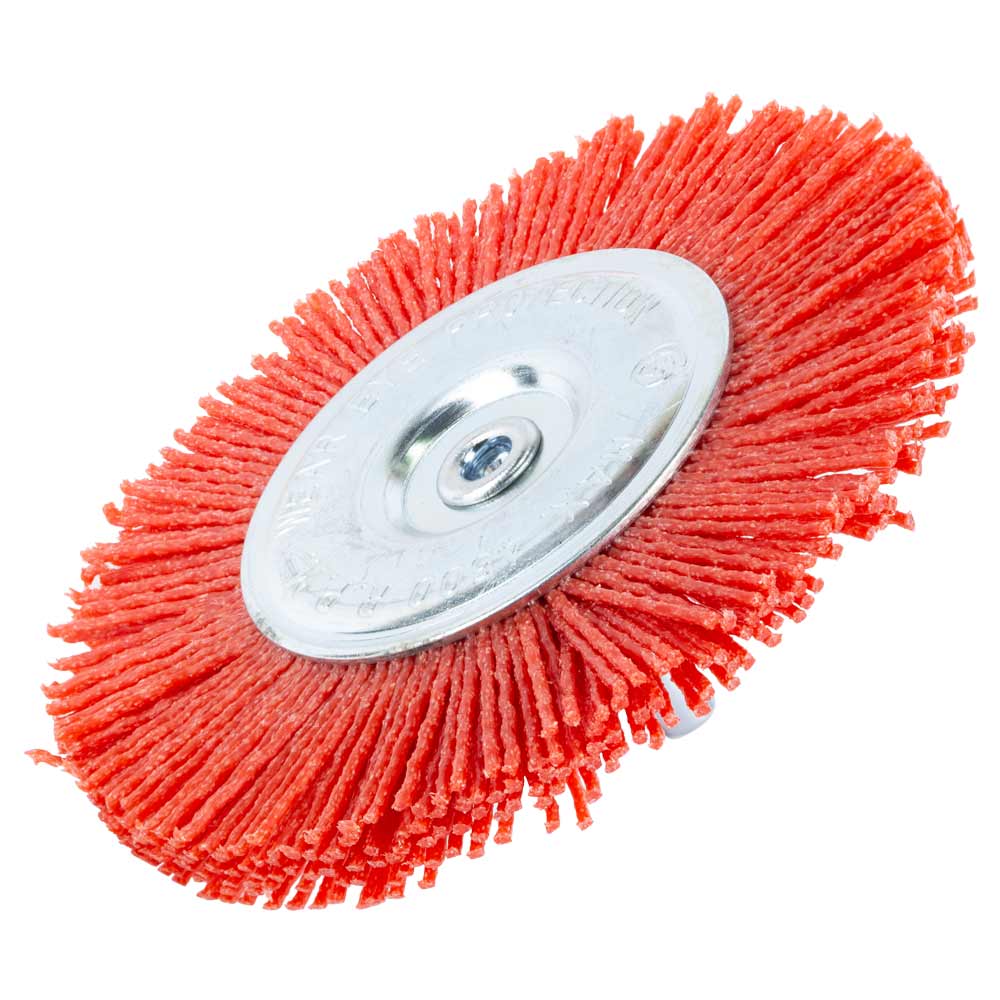Щітка дротяна Sigma дископодібна Ø100 мм хвостовик Ø6 мм (нейлонова)