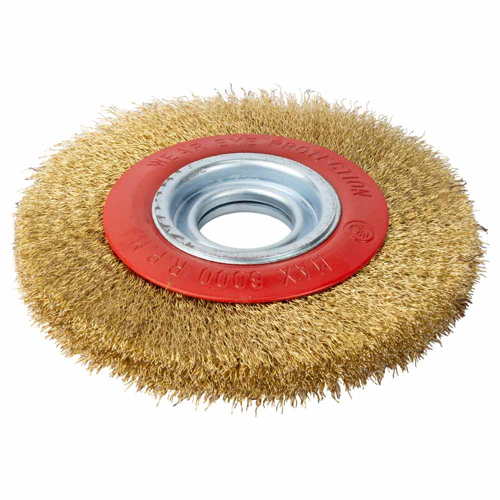 Щітка дротяна Sigma дископодібна Ø150 мм Ø32 мм (латуньована)