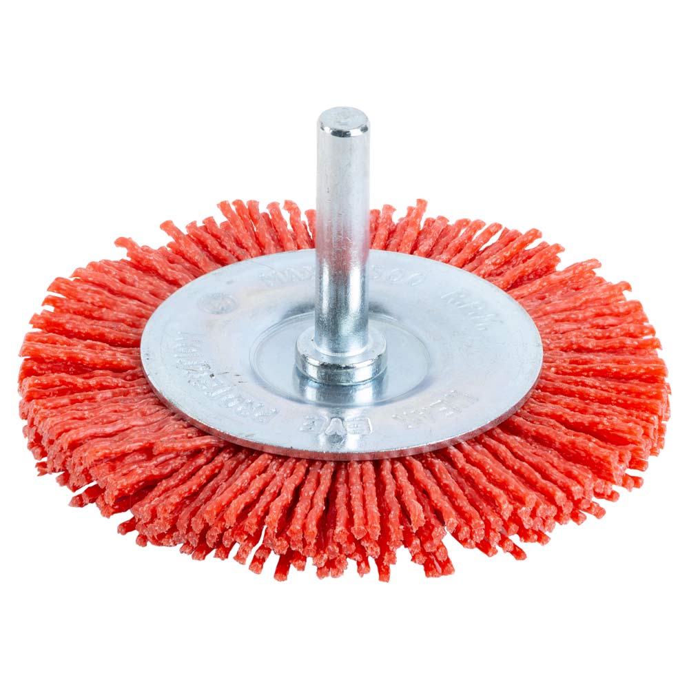 Щітка дротяна Sigma дископодібна Ø75 мм хвостовик Ø6 мм (нейлонова)