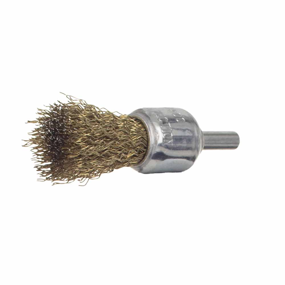 Щітка дротяна Sigma конусоподібна Ø17 мм хвостовик Ø6 мм (латуньованна)