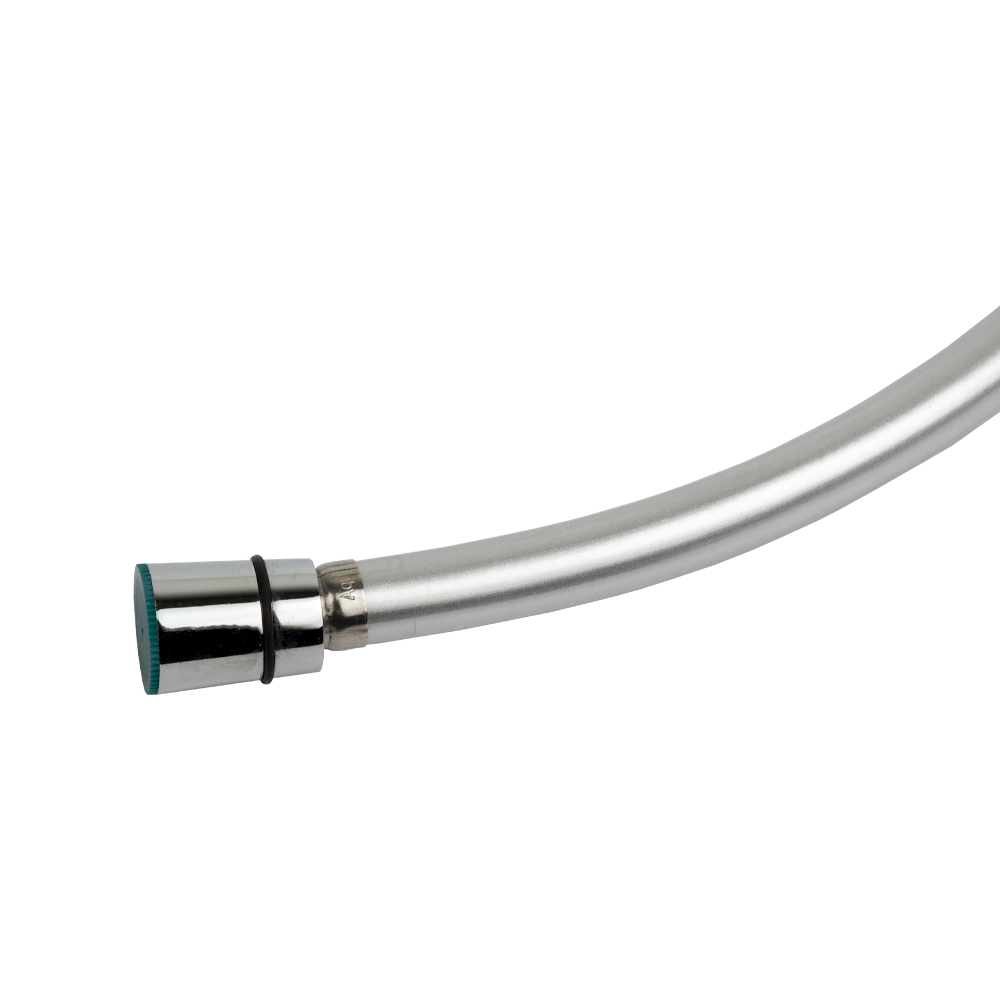 Шланг для душу Aquatica 1/2" PVC 3-х шаровий з підшипником сріблястий 150 см
