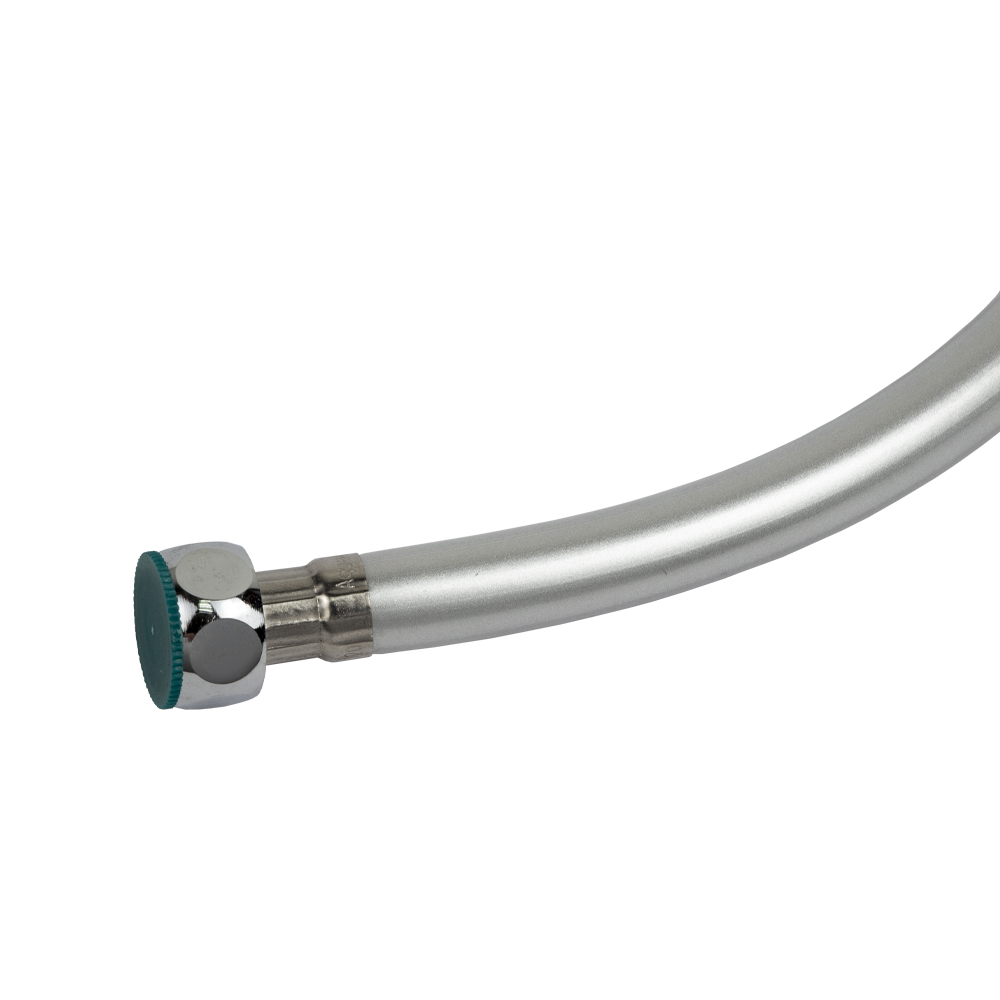 Шланг для душу Aquatica 1/2" PVC 3-х шаровий з підшипником сріблястий 150 см