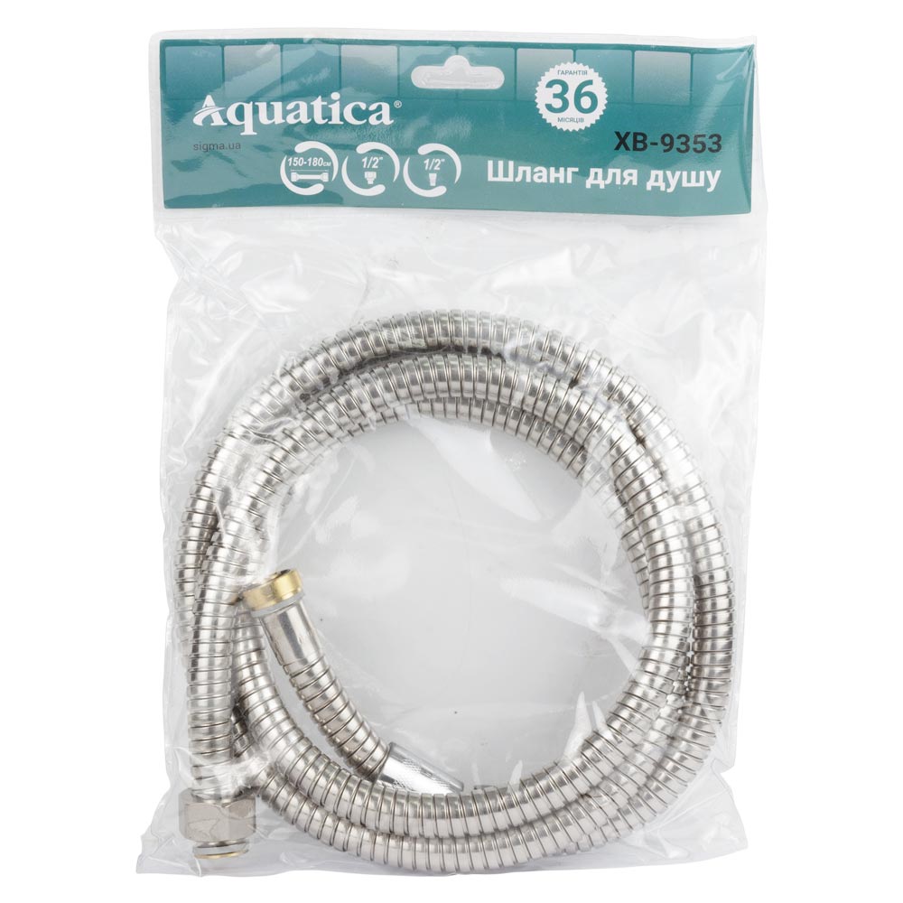 Шланг для душу Aquatica 1/2" SS розтяжний з підшипником 150-180 см
