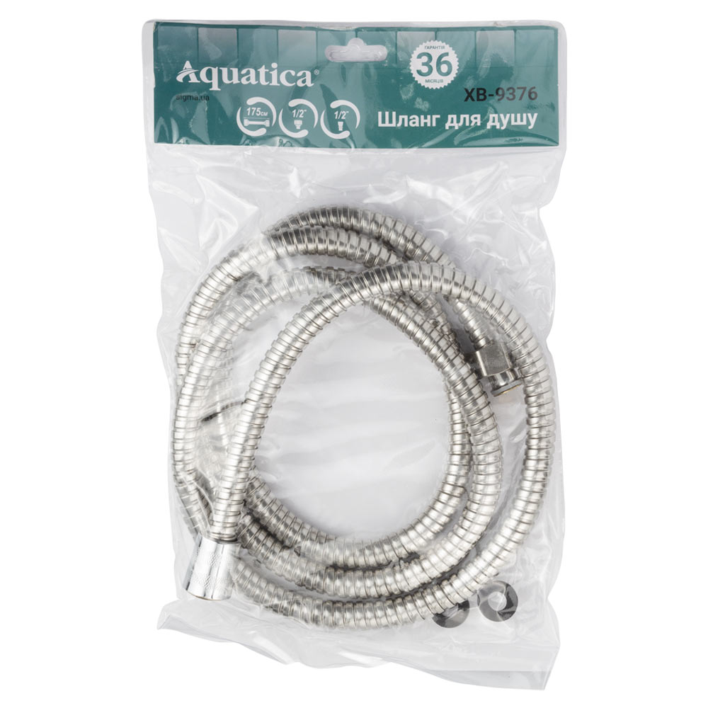 Шланг для душу Aquatica 1/2" SS з підшипником 175 см