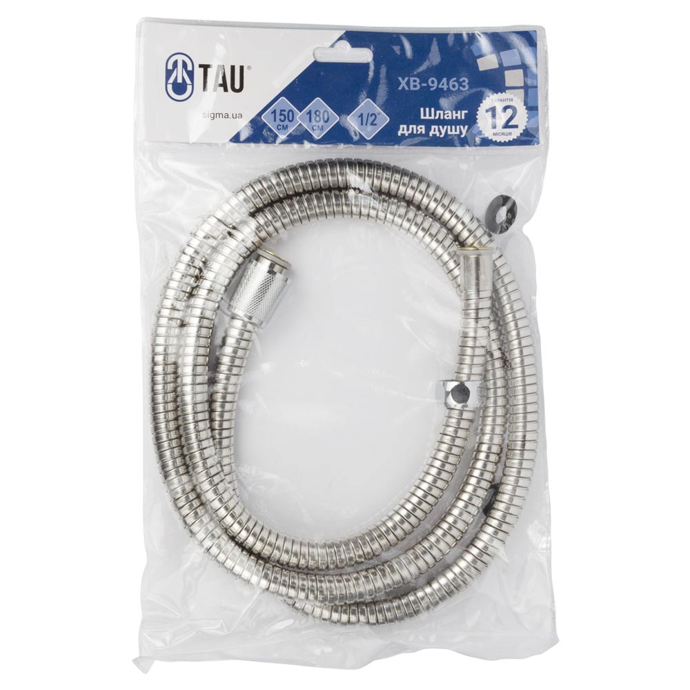 Шланг для душу Tau 1/2" SS розтяжний 150-180 см