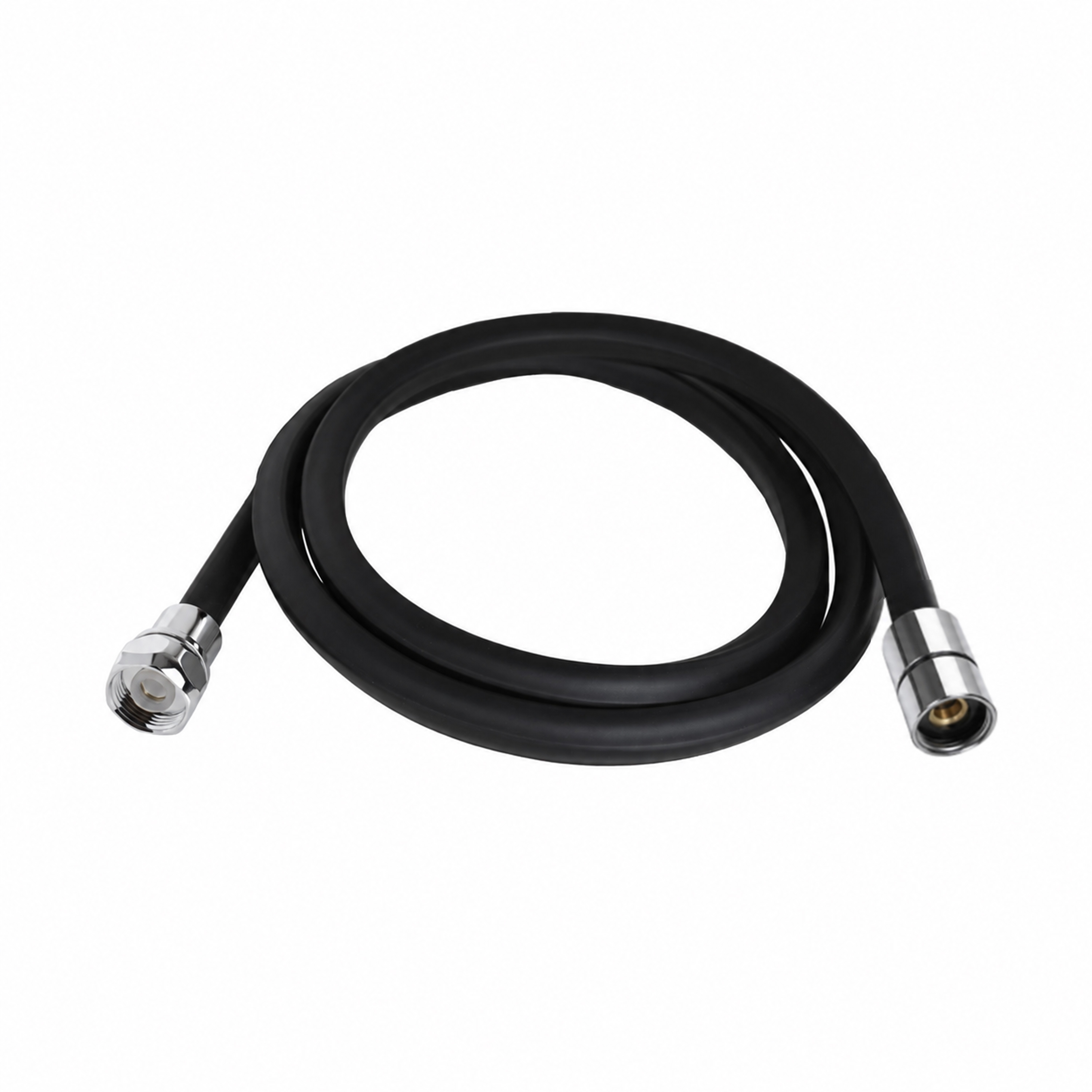 Шланг для ручного душу Qtap Hadice 1600 мм прямоугольний Black Matt (QTHADPVCSQ160B)