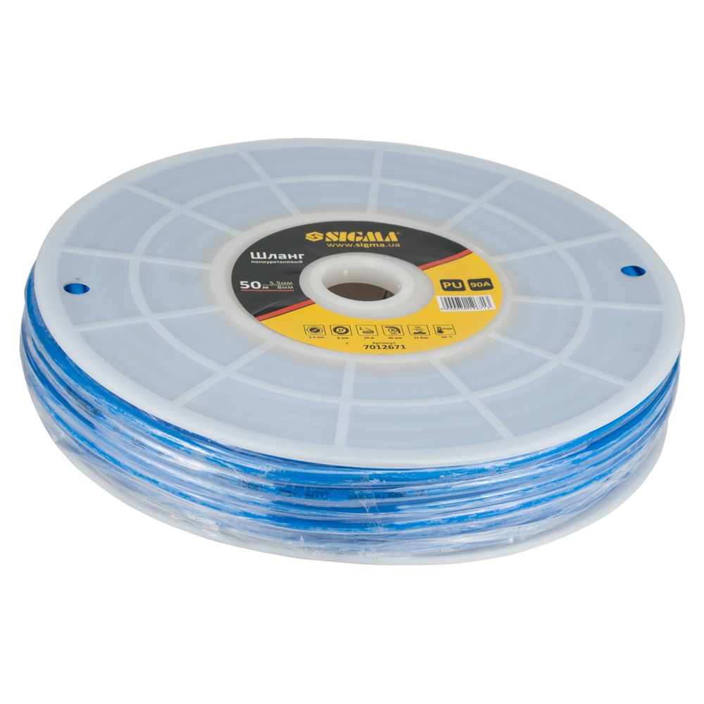 Шланг Sigma в бухте полиуретановый (PU) 50 м 5.5 х 8 мм