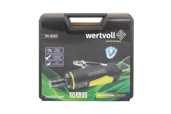 Шлифмашина пневматическая прямая Wertvoll 1/4" цанговый зажим PN-2002