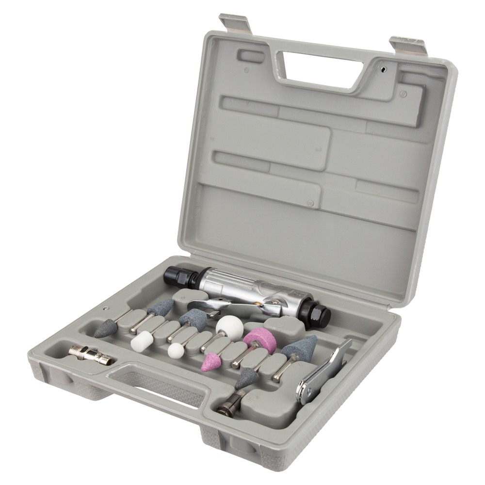 Шліфмашинка Sigma пряма пневматична з аксесуарами в кейсі 25000 об/хв