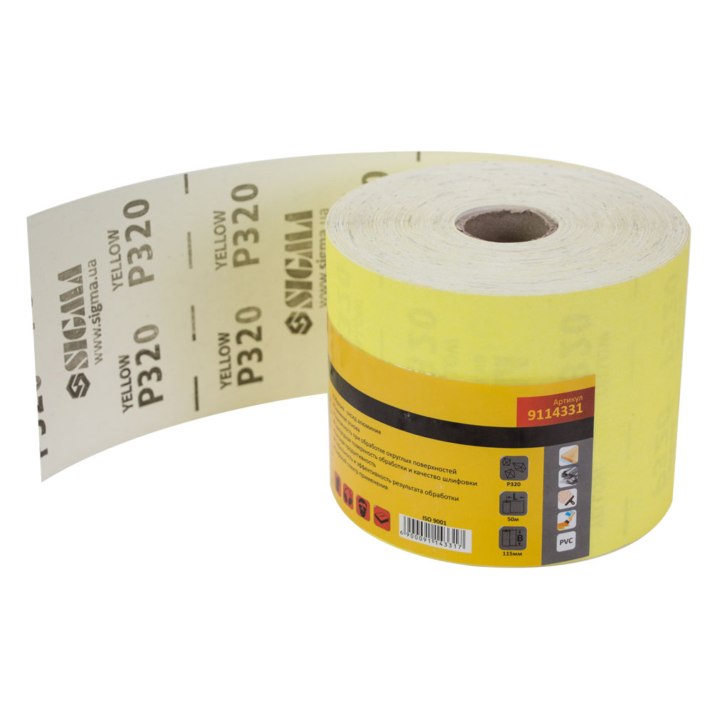 Шліфувальний папір Sigma рулон 115 мм x 50 м P320