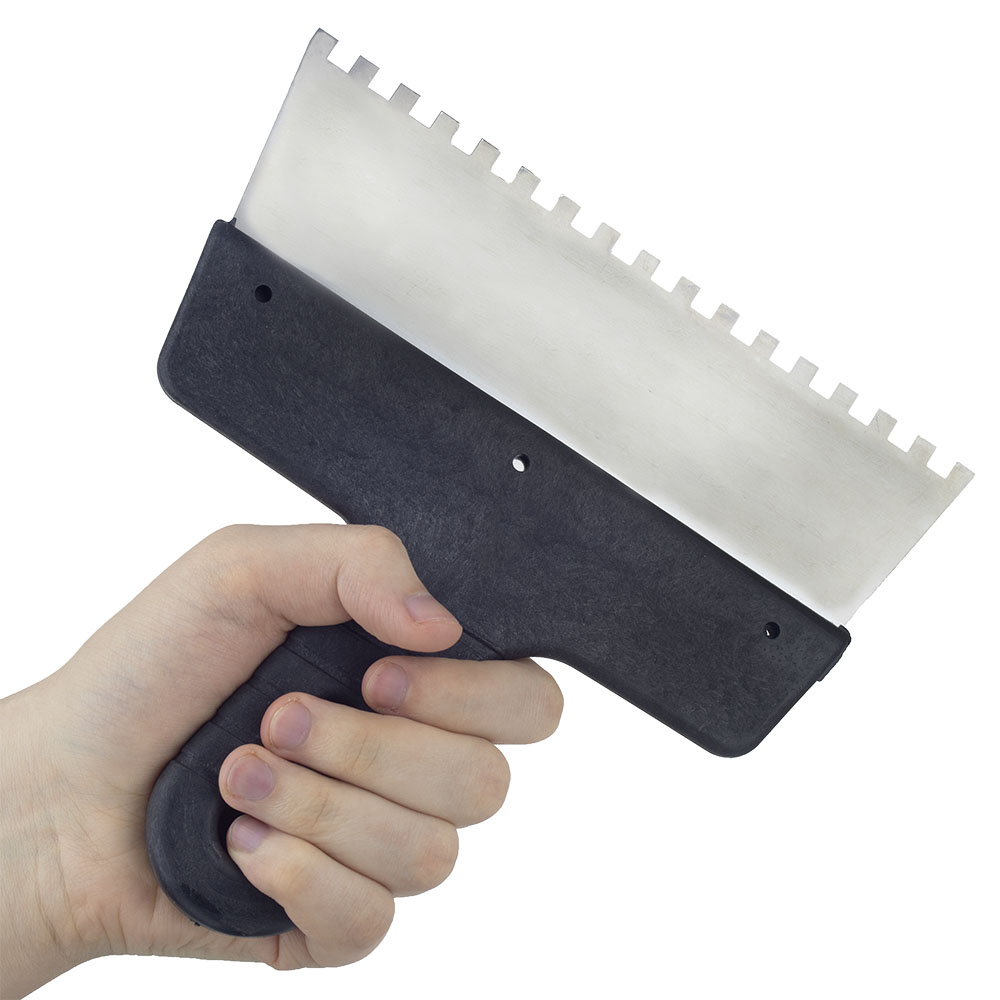 Шпатель Grad зубчатый (нержавеющий) 200 мм 6 х 6 мм