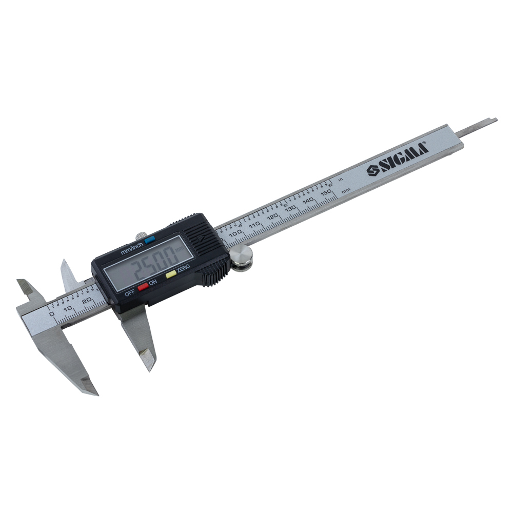 Штангенциркуль Sigma цифровий 150 мм точність ±0.02 мм (пенал)