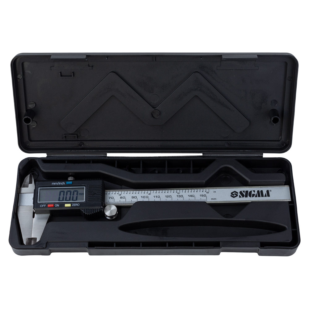 Штангенциркуль Sigma цифровий 150 мм точність ±0.02 мм (пенал)