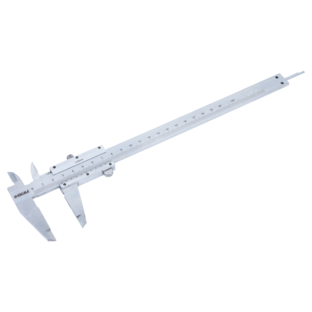 Штангенциркуль Sigma механічний 200 мм точність ±0.02 мм (пенал)