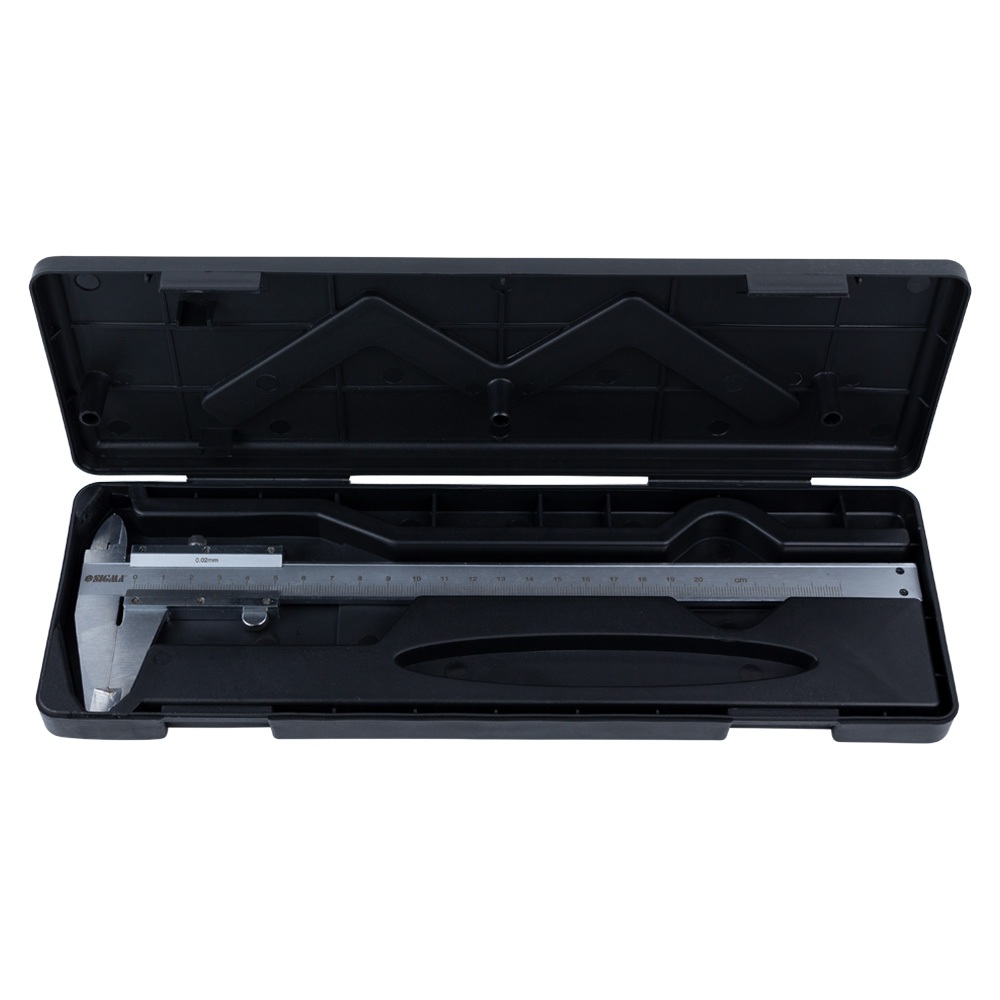 Штангенциркуль Sigma механічний 200 мм точність ±0.02 мм (пенал)
