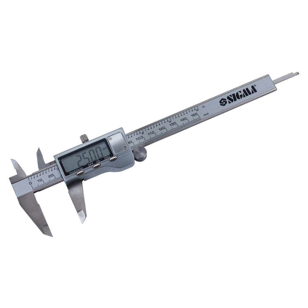 Штангенциркуль Sigma Profi цифровий 150 мм точність ±0.02 мм (пенал)