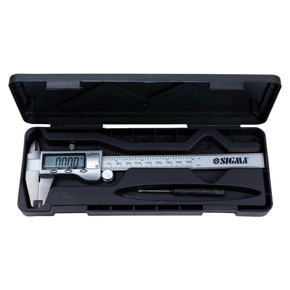 Штангенциркуль Sigma Profi цифровий 150 мм точність ±0.02 мм (пенал)