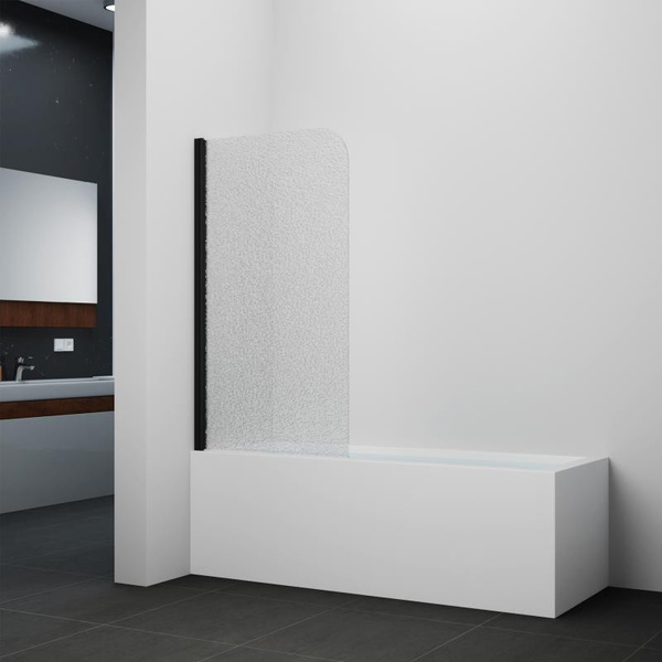 Штора на ванну Qtap Standard BLM407513APL скло Pear 6 мм, 75 х 140 см, ліва