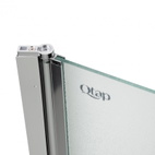 Штора на ванну Qtap Standard CRM407513APL скло Pear 6 мм, 75 х 140 см, ліва