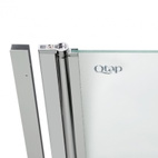 Штора на ванну Qtap Standard CRM407513APL скло Pear 6 мм, 75 х 140 см, ліва