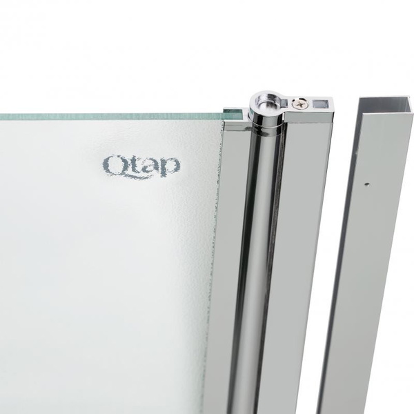 Штора на ванну Qtap Standard CRM407513APR скло Pear 6 мм, 75 х 140 см, права