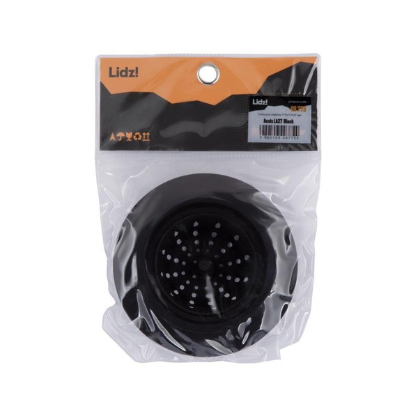 Сетка для сифона Lidz Acsis LA27 Black, силиконовая, 117 х 117 х 37 мм (LDACSLA27BLM49775)