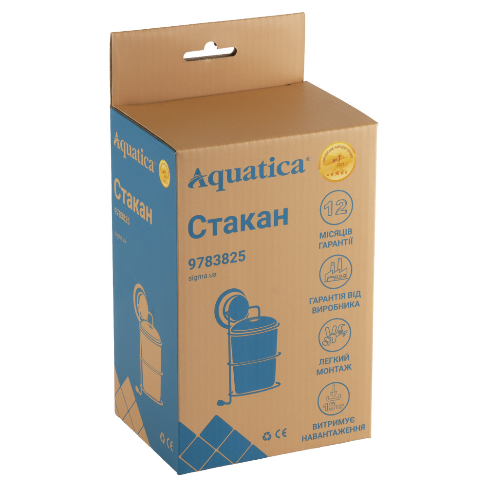 Склянка Aquatica s38 на вакуумній присосці 73×100×163 мм