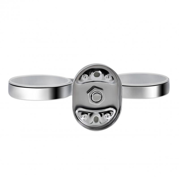 Стакан с держателем Lidz Oreo 0402 двойной настенный (матовое стекло) Chrome (LDORE0402CRM22164)