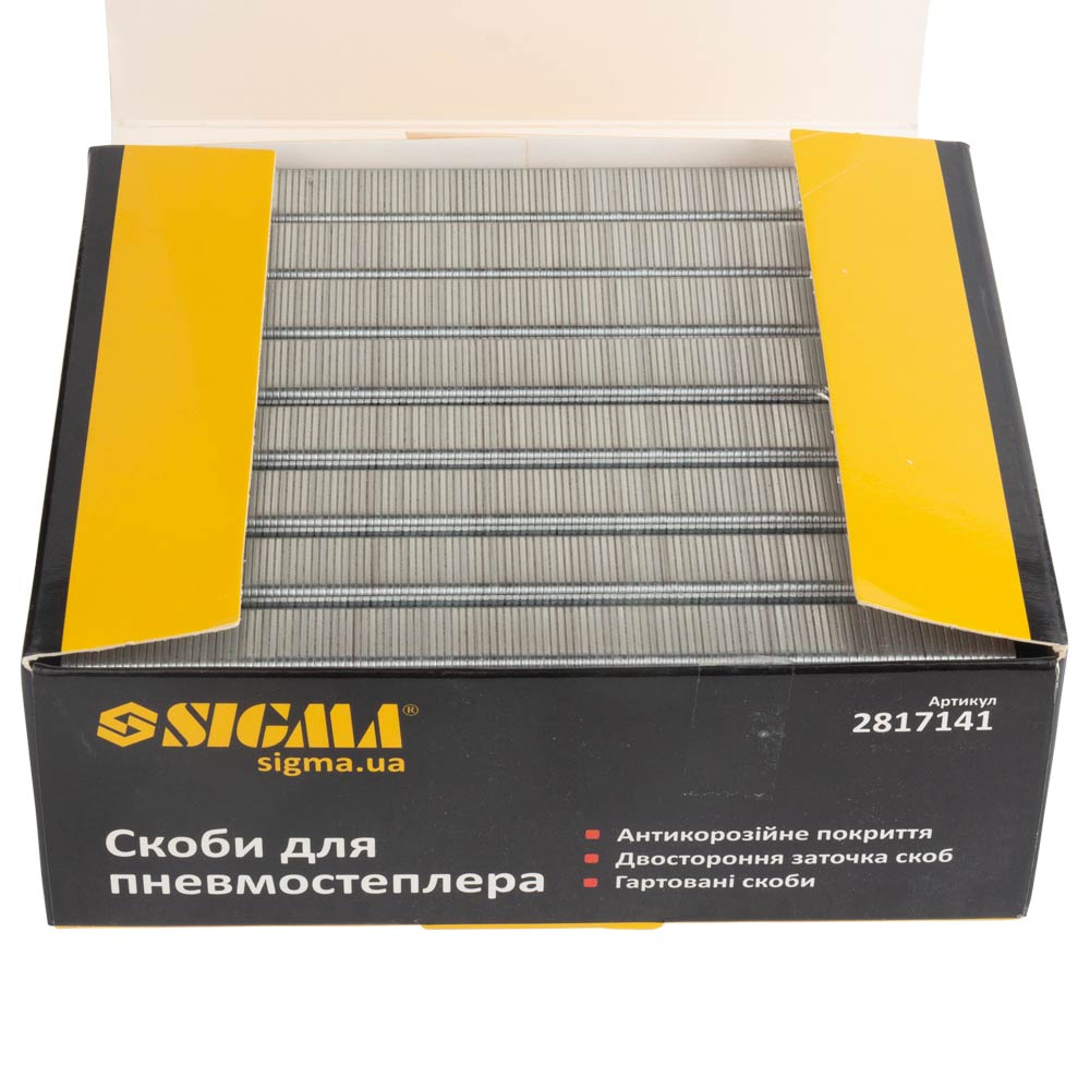 Скобы Sigma 14 х 12.8 мм для пневмостеплера 5000 шт