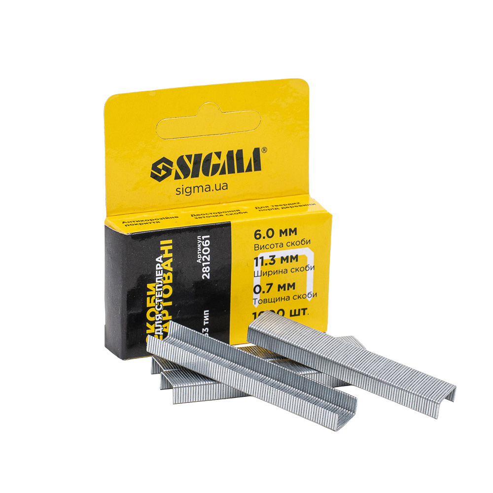 Скоби Sigma 6 х 11.3 мм 1000 шт