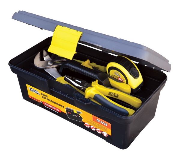 Ящик для инструментов Mastertool с пластиковыми замками 12.5" 79-2219