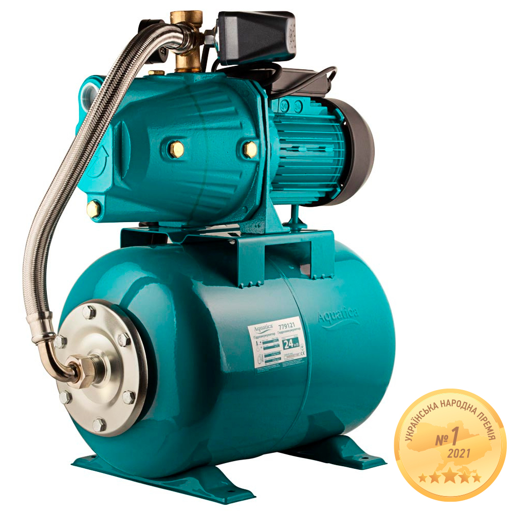 Станція Aquatica 1.1кВт Hmax 55м Qmax 70л/хв (самовсмоктуючий насос) 24л Україна