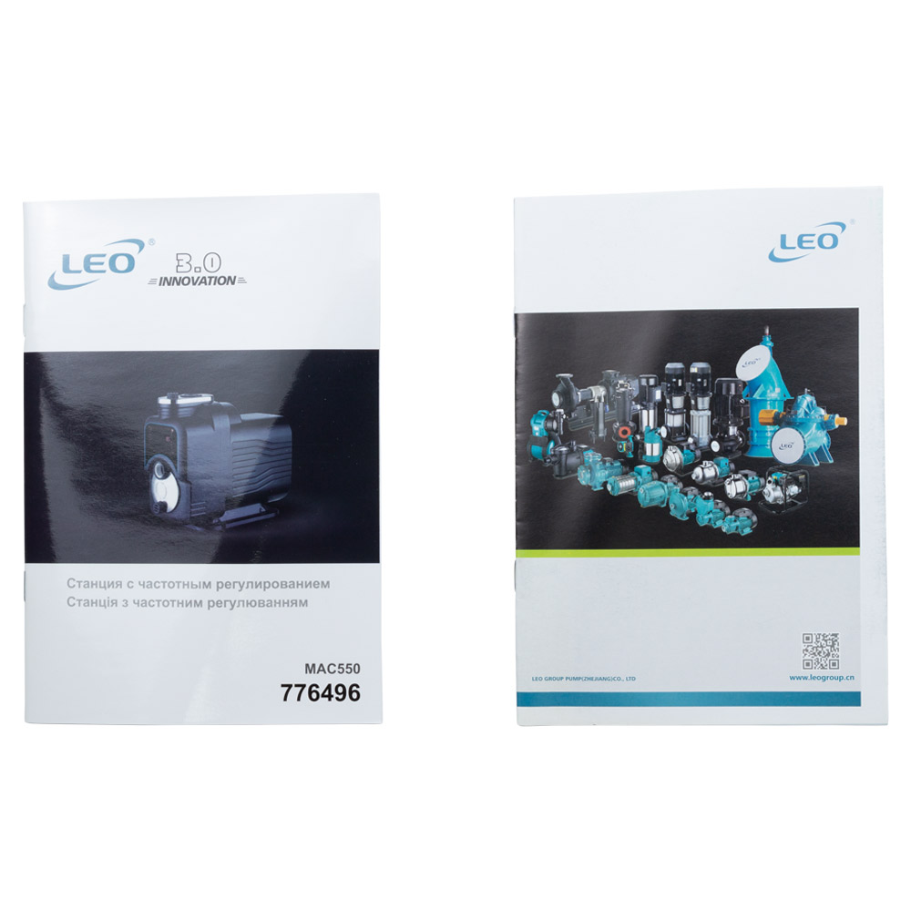 Станция Leo 0.55кВт Hmax 40м Qmax 80л/мин с частотным регулированием 3.0