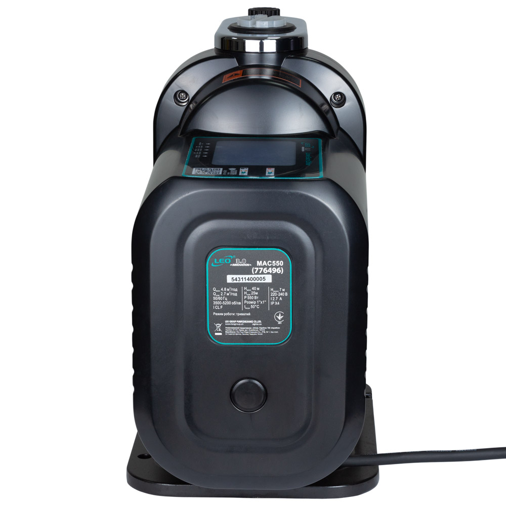 Станция Leo 0.55кВт Hmax 40м Qmax 80л/мин с частотным регулированием 3.0