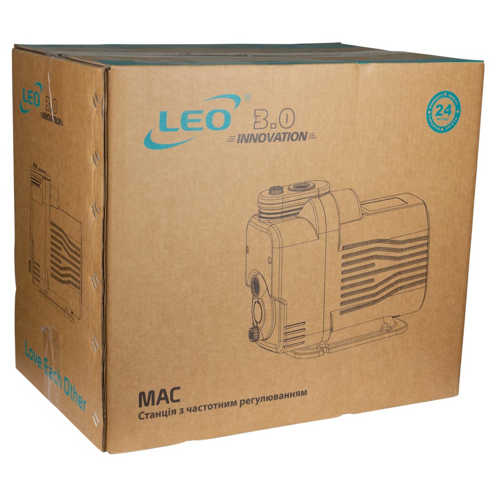 Станция Leo 0.55кВт Hmax 40м Qmax 80л/мин с частотным регулированием 3.0