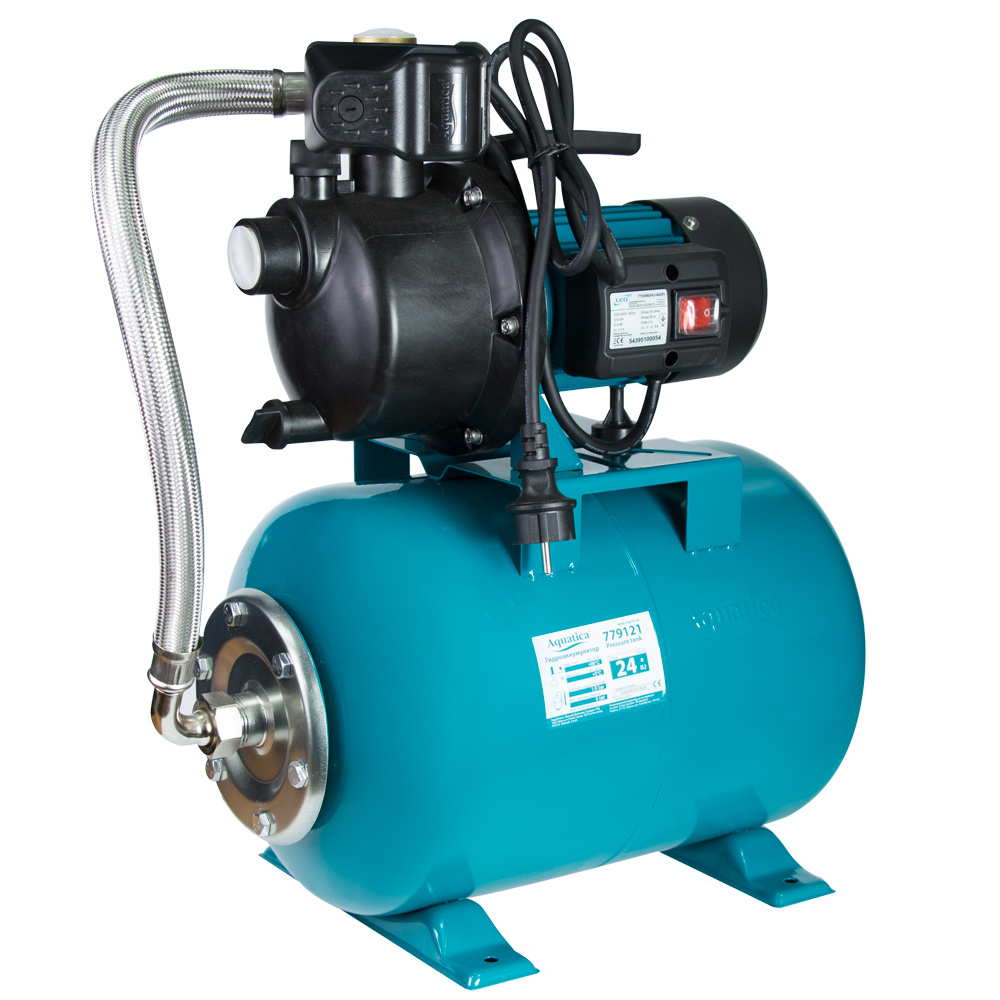 Станція Leo 0.6кВт Hmax 35м Qmax 50л/хв пластик (самовсмоктуючий насос) 24л Україна