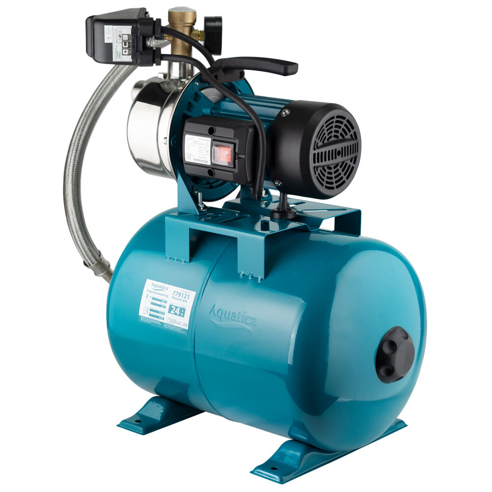 Станція Leo 0.6кВт Hmax 35м Qmax 50л/хв (самовсмоктуючий насос нерж) 24л Україна