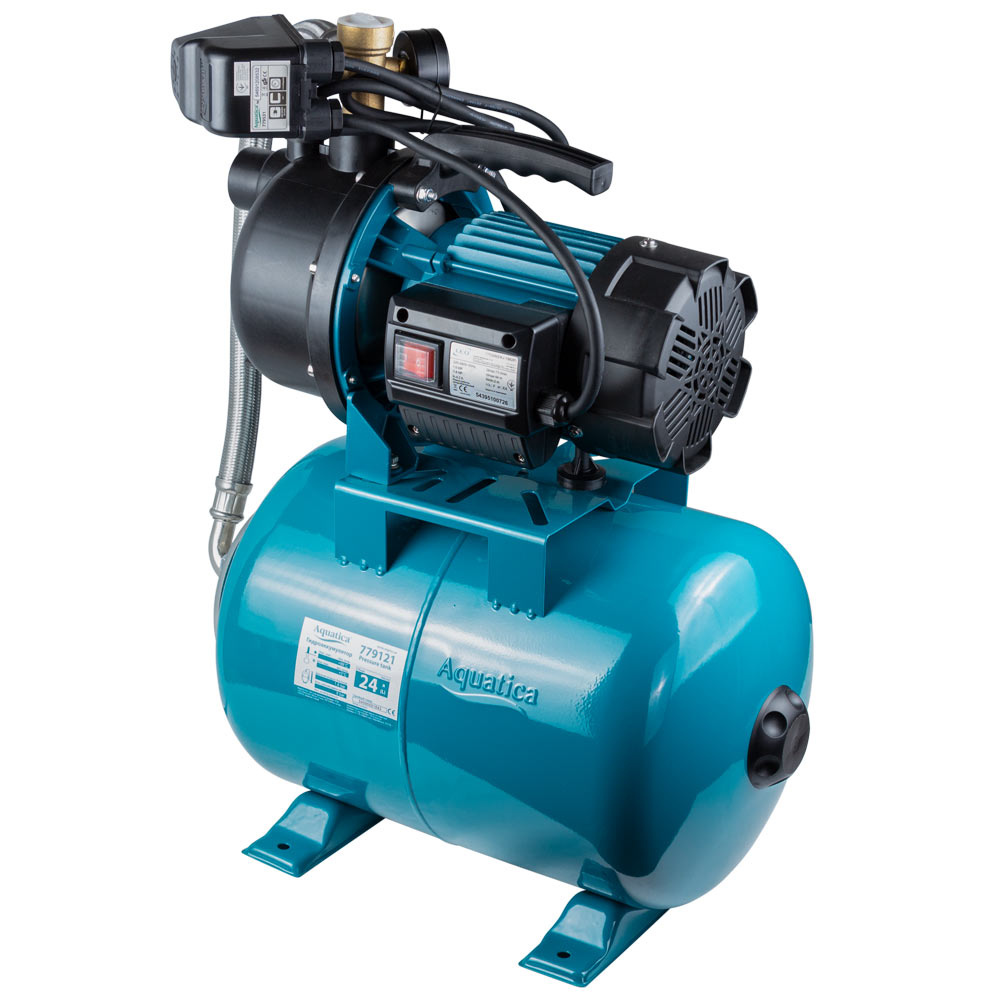 Станція Leo 1.0кВт Hmax 44м Qmax 73л/хв пластик (самовсмоктуючий насос) 24л Україна