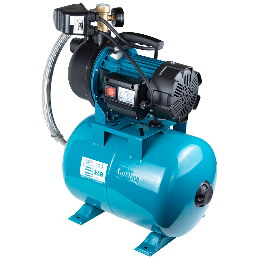 Станція Leo 1.2КВт Hmax 48м Qmax 80л/хв пластик (самовсмоктуючий насос) 24л Україна