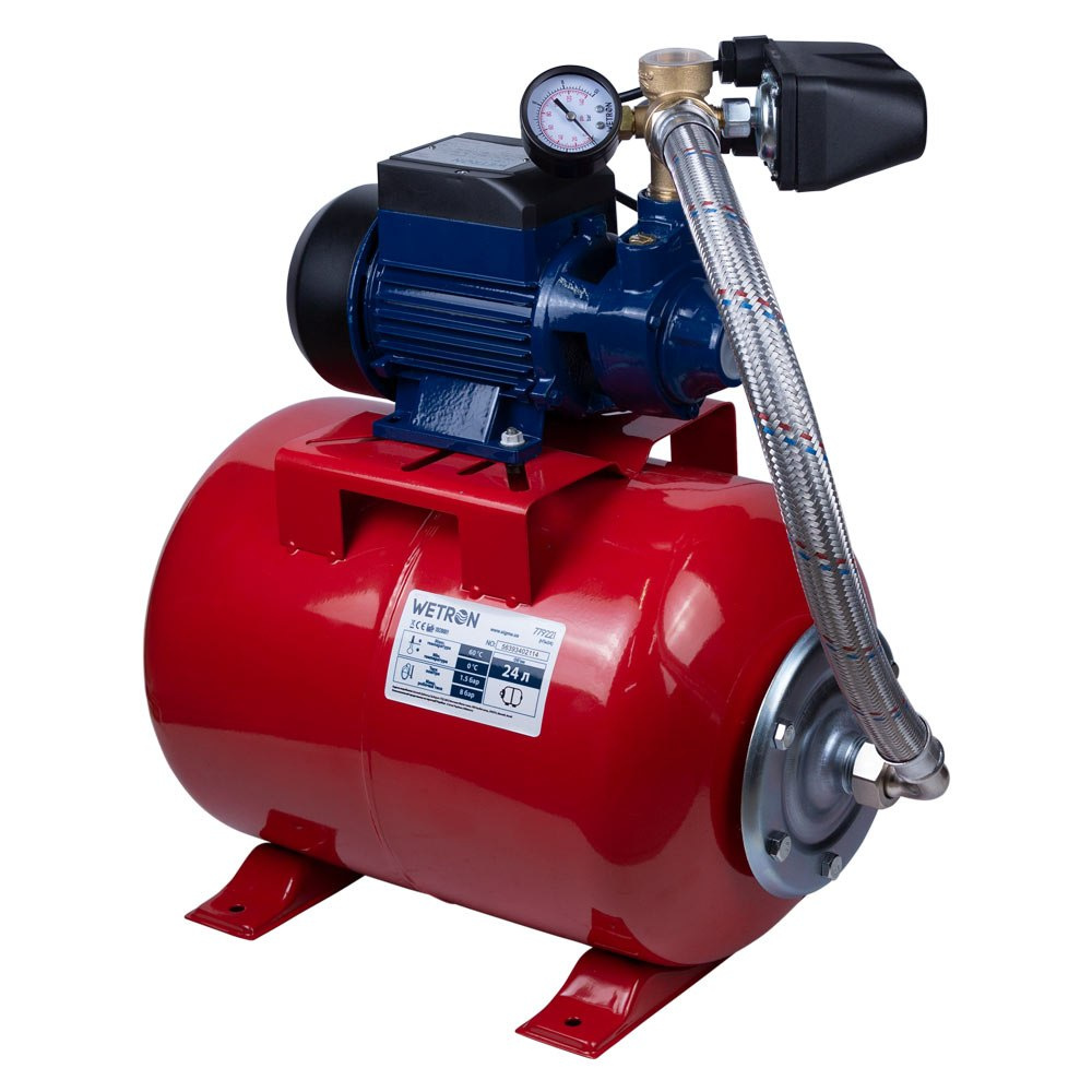 Станція Wetron 0.37кВт Hmax 35м Qmax 35л/хв (вихровий насос) 24л Україна