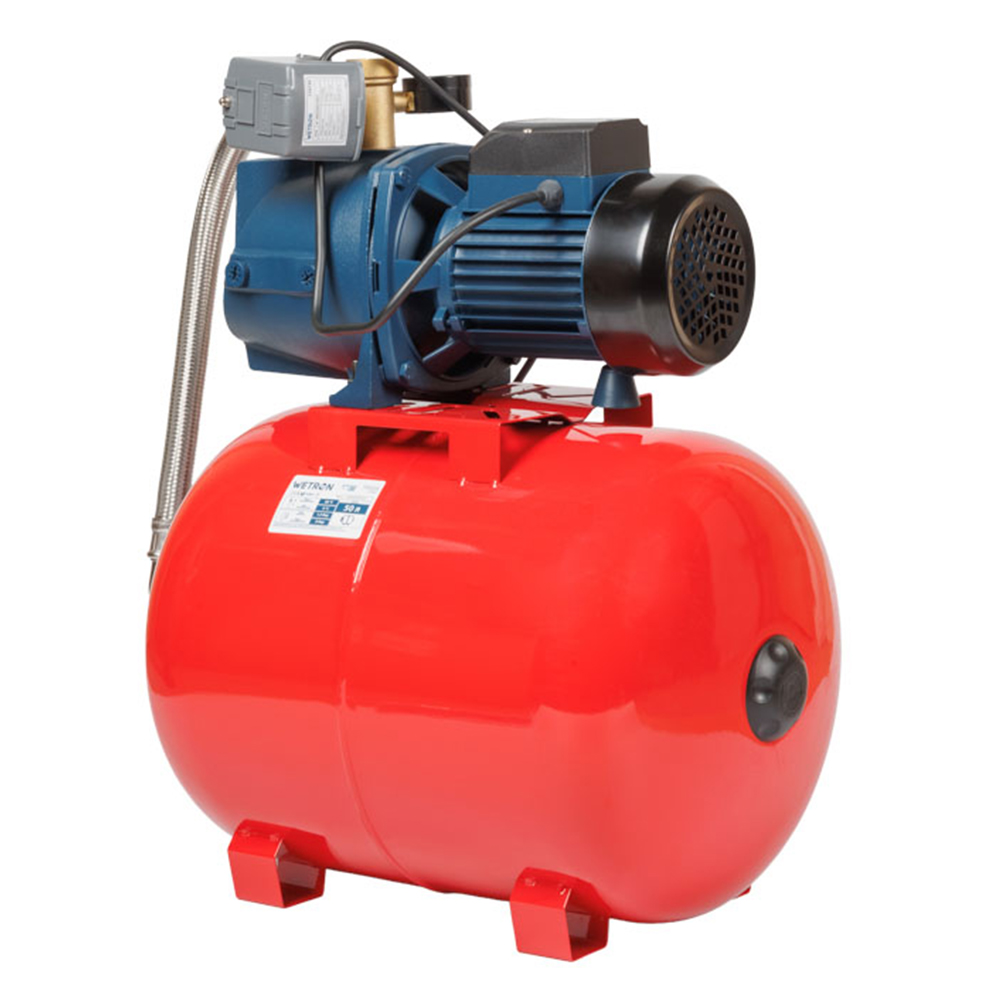 Станція Wetron 1.1кВт Hmax 45м Qmax 85л/хв (самовсмоктуючий насос) 50л Україна