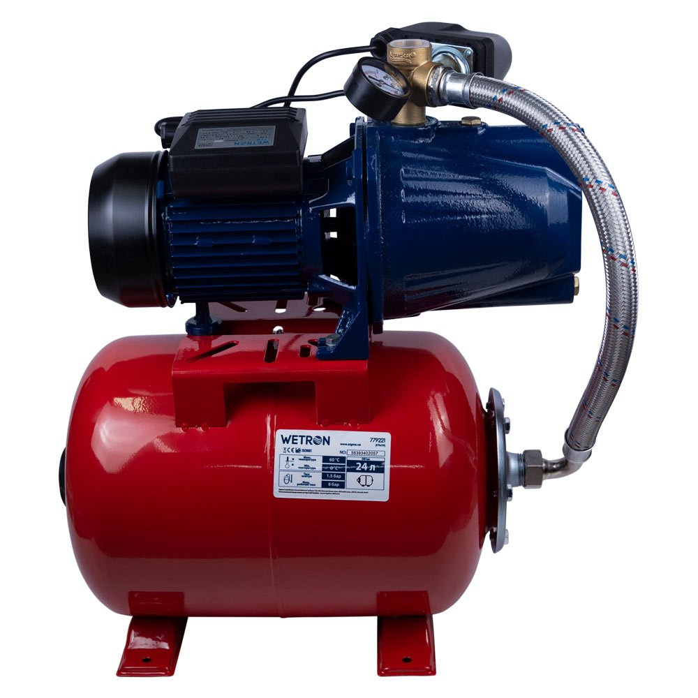 Станція Wetron 1.1кВт Hmax 52м Qmax 70л/хв (самовсмоктуючий насос) 24л Україна