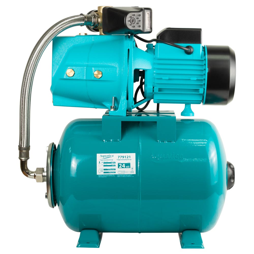 Станція Aguatica 0.75кВт Hmax 42 м Qmax 80л/хв (самовсмоктуючий насос) 24 л Україна