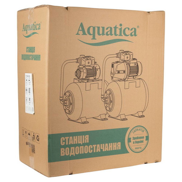 Станция Aquatica 0.75кВт Hmax 42 м Qmax 80л/хв (самовсасывающий насос) 24 л Украина