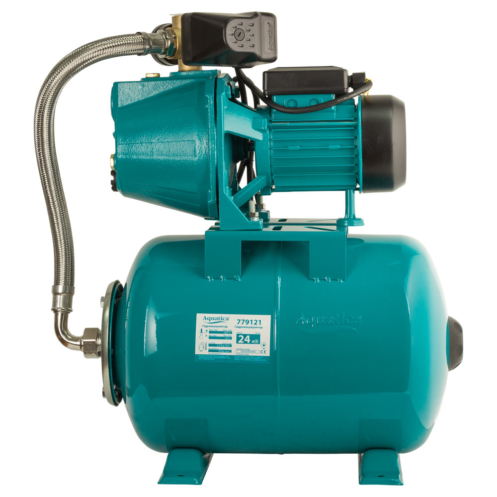 Станція Aguatica 0.75кВт Hmax 48 м Qmax 55л/хв (самовсмоктуючий насос) 24 л Україна