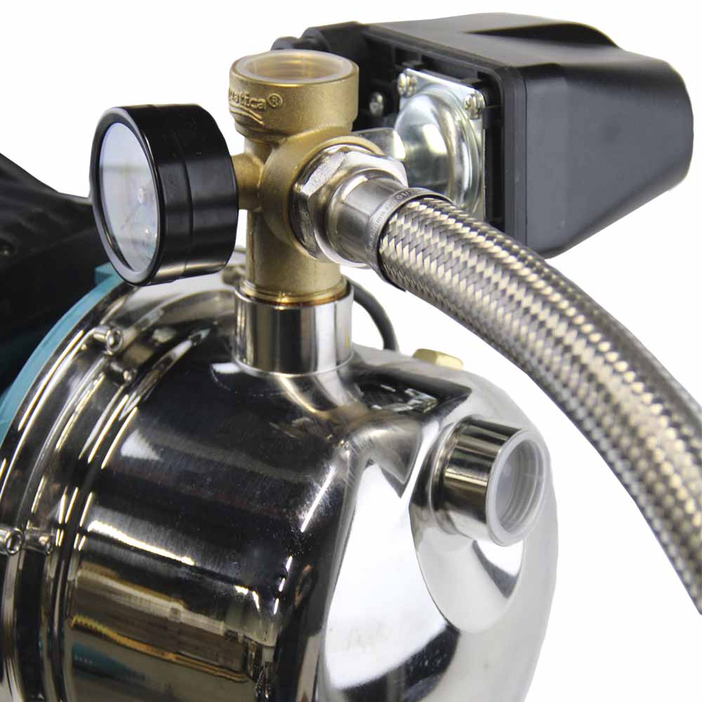 Станция Aguatica 1.1кВт Hmax 50 м Qmax 60л/мин (самовсасывающий насос нерж) 50 л Украина